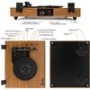Image 2 : Vinyl Music On, VMO Retro Record Player for 33/45/78 RPM Vinyl Records,Bluetooth Belt-Drive Turntabl