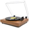 Image 3 : Vinyl Music On, VMO Retro Record Player for 33/45/78 RPM Vinyl Records,Bluetooth Belt-Drive Turntabl