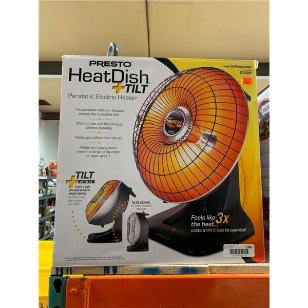 Presto HeatDish + Tilt Parabolic Electric Heater