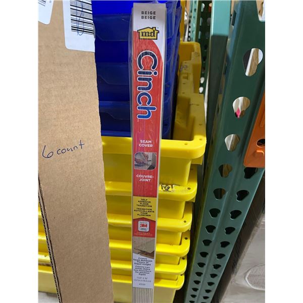 Cinch Seam Cover Self Adhesive Floor Transition 1-1/4"x36" Lot of 6