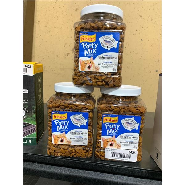 FRISKIES PARTY MIX CAT TREAT. LOTM OF 3