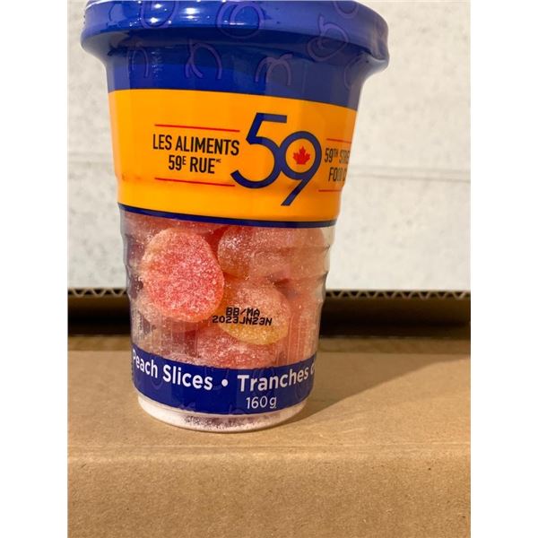59th street peach slices candy cup 12x160g