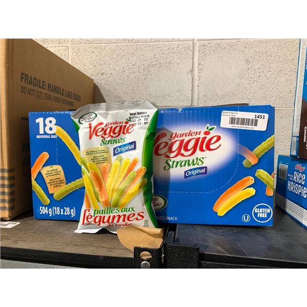 Garden veggie straws original flavour 18x28g