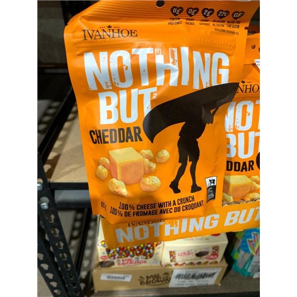 Ivanhoe nothing but cheddar cheese snacks 12x60g