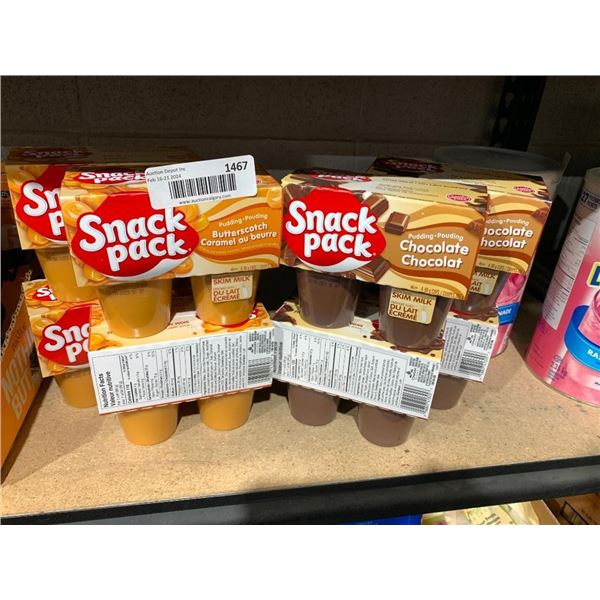 Snack pack pudding cups, chocolate and butterscotch flavour 32x99g