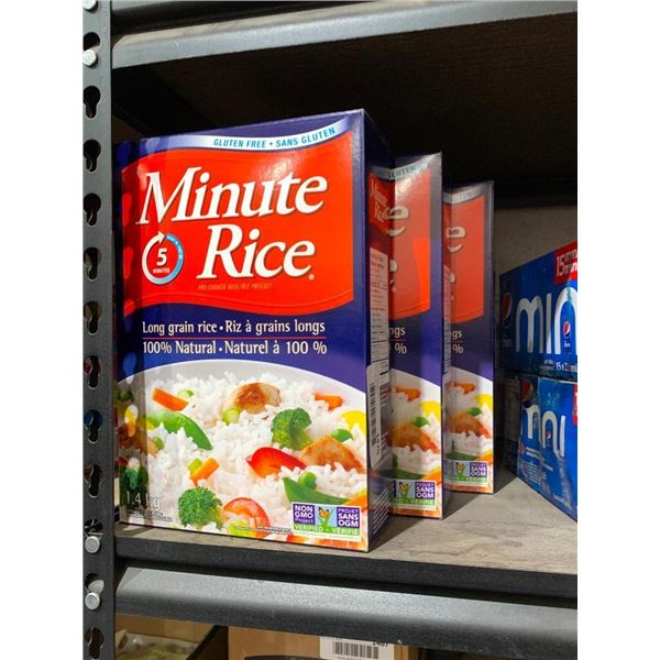 Minute rice long grain white rice 3x1.4kg