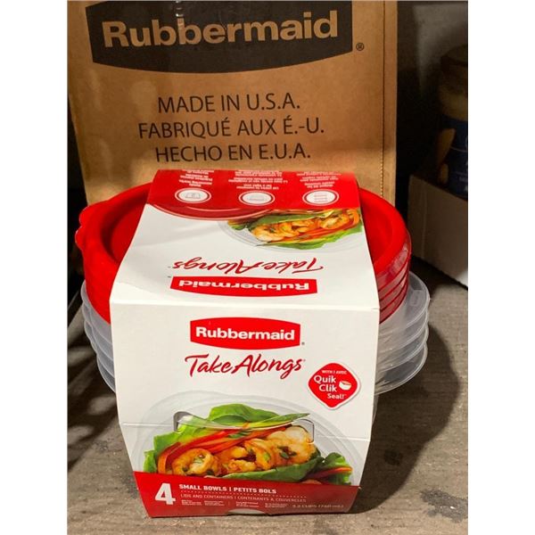 Rubbermaid take alongs tupperware bowls, lot of 16