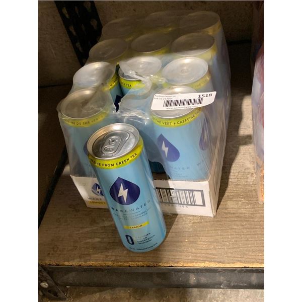 Wake water caffeinated sparkling lemon water 12x355ml