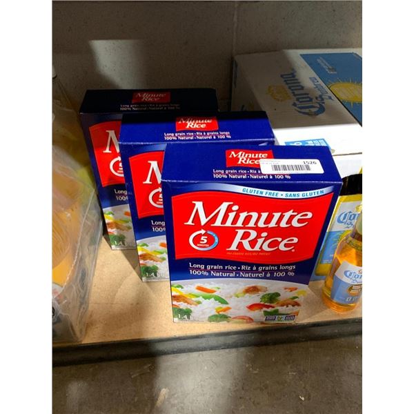 Minute rice long grain white rice 3x1.4kg