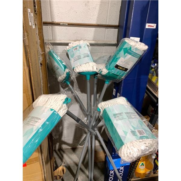 Lot of 6 CO-OP mops, note damaged handles