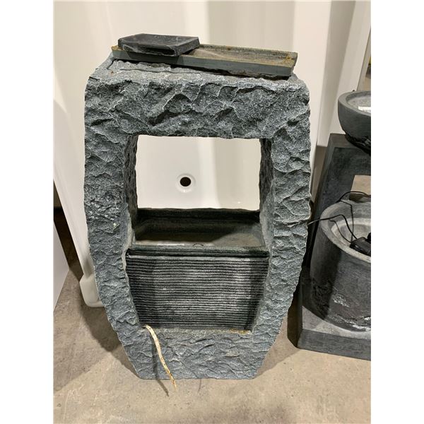 Concrete Style Resin Electric Water Fountain - Rectangular