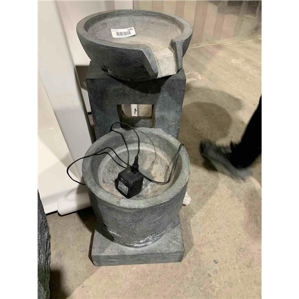 Concrete Style Resin Electric Water Fountain