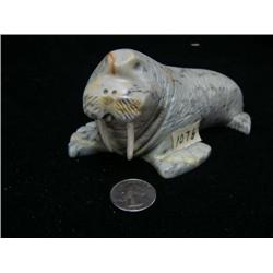 CHOICE on two 6" soapstone walruses by Eric Tetpon III