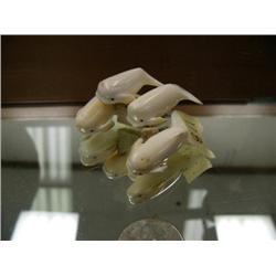 Pod of 4 2" ivory beluga whales by Mark Seegana