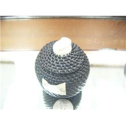 CHOICE on 3 baleen baskets- 403f and 386f made by Carl Hank:  (a) has whales tales, (c) walrus face