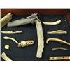 Image 3 : Large collection of whale bone, ivory, jade artifacts from St. Lawrence Island- ulu handle with old 