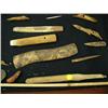 Image 7 : Large collection of whale bone, ivory, jade artifacts from St. Lawrence Island- ulu handle with old 