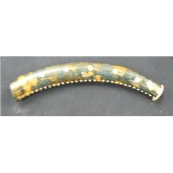 19" Mammoth Tusk decorated with White Ivory 405F  Great Speciman Piece