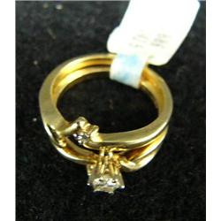 f- Wedding Set 1/4c  Marquis Cut, Replacement cost $1200 (3)