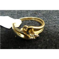 h- Wedding Set 20point Diamond with 2 small Diamond Replacement Cost $1200 (3)