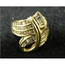 k- Woman's Ring with 46 Channel Cut Diamonds, Replacement Cost $1800 (3)