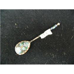 Choice on 4 Silver and Enameled Russian Imperial Cloissene Spoons (3)