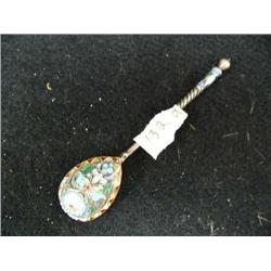 Choice on 4 Silver and Enameled Russian Imperial Cloissene Spoons (3)