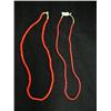 Image 1 : Pair of 26" red heart beaded necklaces (3)