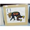 Image 1 : Cape Dorset Print matted and Shrink wrapped, (minor watermark on lower right hand corner)  "Caribou 