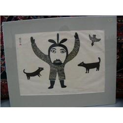 Cape Dorsett Print Matted and Shrink wrapped, I.S. 15" x 21"   "Shaman's Dance" 41/50 1973 Kingmeata