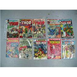 Lot of 10 comic books- 5 Journey Into Mystery with The Mighty Thor, 1 Jungle Action featuring The Bl