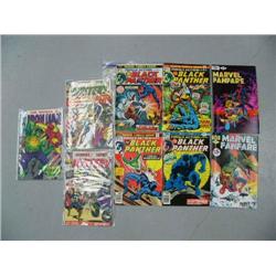 Lot of 10 comic books- 2 Marvel Fanfare, 4 Jungle Action featuring The Black Panther, 2 The Invincib