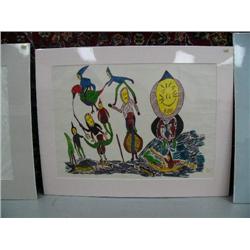 Cape Dorsett Print Matted and Shrink wrapped "Face Like the Sun", 42 of 50 done in 1971, by Annuktor