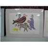 Image 1 : Cape Dorsett Print Matted and Shrink wrapped "Striped Owl and Other Being", 20 of 50, by Tuu-Luug Na
