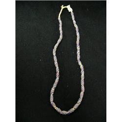 28" strand red, blue, white trade beads (3)