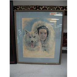 Nina Crumrine "Mary Joyce and Wolf" print- image size 19" x 15" (74)