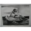 Image 2 : Stone lithograph by Fred Machetanz, matted and framed, 61 of 100, "Mission Accomplished", 13" x 17",
