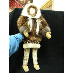 CHOICE on two 23" seal skin doll with ivory face by Maria Anariak of Togiak