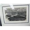 Image 2 : Rough Weather, done in 1947, stone lithograph by Fred Machetanz, edition of 100, 4 of 50, 7-1/2" x 1
