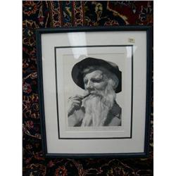 Sourdough done in 1952 stone lithograph by Fred Machetanz, 11-1/2" x 9-1/2", edition of 100 (95)