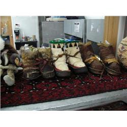 Lot of 3 vintage Eskimo mukluks ca. 1940