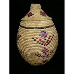 13" grass basket by Elizabeth Mute, 636b