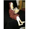 Image 2 : CHOICE on 2 Chevak dolls by Ursula Paniyak of old women in calico dress holding tea cup and saucer w