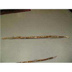 71" harpoon made of ivory, bone, wood, and seal skin