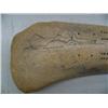 Image 4 : 24" mammoth bone cribbage board with scrimshawed bear; large soapstone billycan (3)