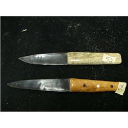 Pair of whale bone and baleen knives (3)