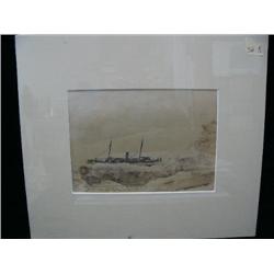 CHOICE on 11 original photographs of Alaska: (k) F. H. Nowell ship "Sorwind" stuck in ice off Yukon 