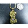 Image 5 : 43.5 DWT Gold Nugget Pendant with (1) RBC Diamond set in a four-prong setting.  Diamond measure 4.93