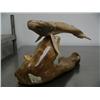 Image 1 : 9" whale bone whale mounted on walrus jawbone with tooth