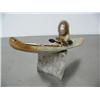 Image 1 : 19" whale bone kayaker by Michael Scott